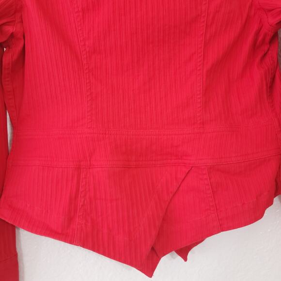 Coldwater Creek short cropped Jacket Womens Petite 4 Red Casual Button U… - Picture 14 of 15